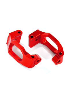 8932R Caster blocks (c-hubs), 6061-T6 aluminum (red-anodized), left & right/ 4x22mm pin (4)/ 3x6mm BCS (4)/ retainers (4)