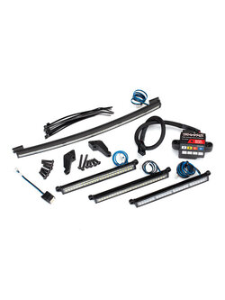 8485 LED light set, UDR complete (includes front light bar (2), rear light bar, curved roof light bar, and high-voltage power amplifier)