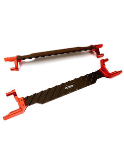 INT-C28456RED Alloy Machined Battery Hold-Down Plate for Traxxas X-Maxx 4X4