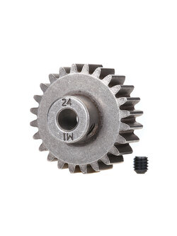 6496X Gear, 24-T pinion (1.0 metric pitch) (fits 5mm shaft)/ set screw (compatible with steel spur gears)