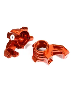 INT-C29372RED Billet Machined Steering Knuckles for Traxxas 1/10 Maxx Truck 4S