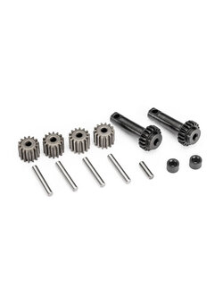 10782 Gear set, differential (output gears (2), output gear shaft (1), planetary gears (4), planetary gear shafts (4), differential spacers (2))