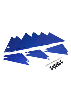 8434X Tube chassis, inner panels, aluminum (blue-anodized) (front (2)/ wheel well (4)/ middle (4)/ rear (2))