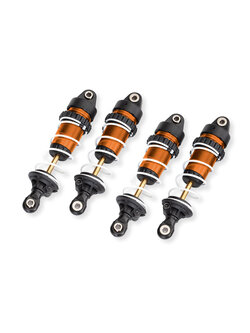 10765-ORNG Shocks, GTR long, orange-anodized, PTFE-coated bodies with TiN shafts (assembled with springs) (4)