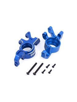 7836-BLUE Steering blocks, 6061-T6 aluminum (blue-anodized), left & right