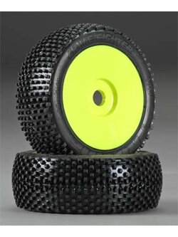 PRO-9014-22 Crime Fighter (M3) Tires Pre Mounted Velocity Yellows Wheels (2-pack)