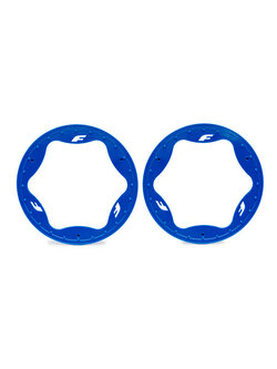 10948-BLUE Beadlock rings, rear, blue (4.3") (2)