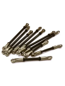 INT-C28195GREY lloy Machined Steering & Suspension Linkage Set(10) for 1/10 TRX-4 (12.8-in WB)