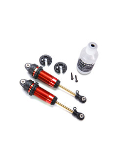 7462-RED Shocks, GTR xx-long red-anodized, PTFE-coated bodies with TiN shafts (fully assembled, without springs) (2)
