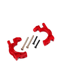 9032R Caster blocks (c-hubs), extreme heavy duty, red (left & right)/ 3x32mm hinge pins (2)/ 3x20mm BCS (2) (for use with #9080 upgrade kit)