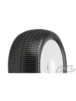 PRO-9063-233 Buck Shot 4.0" S3 (Soft) Off-Road 1:8 Truck Tires Mounted for Front or Rear, Mounted on Zero Offset White Wheels