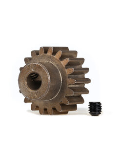 6491X Gear, 18-T pinion (1.0 metric pitch) (fits 5mm shaft)/ set screw (compatible with steel spur gears)