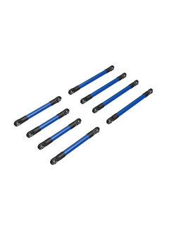 9749-BLUE Suspension link set, 6061-T6 aluminum (blue-anodized) (includes 5x53mm front lower links (2), 5x46mm front upper links (2), 5x68mm rear lower or upper links (4))
