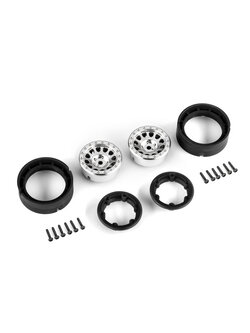 9781-SATIN Wheels, 1.0', Method Race Wheels® 105 Beadlock (satin chrome, beadlock) (2)