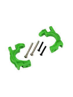 9032G Caster blocks (c-hubs), extreme heavy duty, green (left & right)/ 3x32mm hinge pins (2)/ 3x20mm BCS (2) (for use with #9080 upgrade kit)