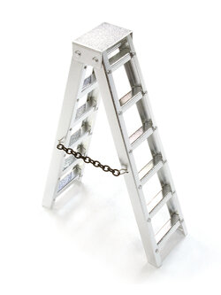 INT-C26550SILVER Realistic Scale Step Ladders for Rock Crawlers (Ladders Height = 3.75 inch)