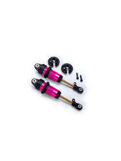 7461-PINK Shocks, GTR long pink-anodized, PTFE-coated bodies with TiN shafts (fully assembled, without springs) (2)