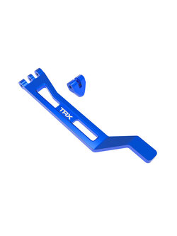 10726-BLUE Battery hold-down, hold-down post (blue-anodized 6061-T6 aluminum)/ 3x15mm BCS (with threadlock) (1)