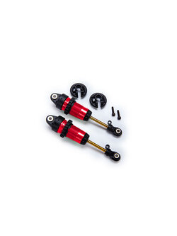 7461-RED Shocks, GTR long red-anodized, PTFE-coated bodies with TiN shafts (fully assembled, without springs) (2)