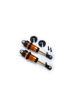 7461-ORNG Shocks, GTR long orange-anodized, PTFE-coated bodies with TiN shafts (fully assembled, without springs) (2)