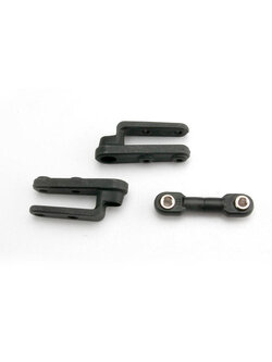 3968 Servo horns, steering (2)/ steering link (3x12mm threaded rod (1)/ rod ends (2)/ hollow balls (2)