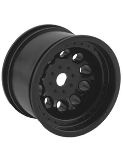 RPM-82302 Black Revolver Monster Truck Wheels, StableMaxx Offset (17mm Hex)