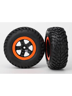 5863 SCT Black & Orange Wheels & Off-Road Tires (2)