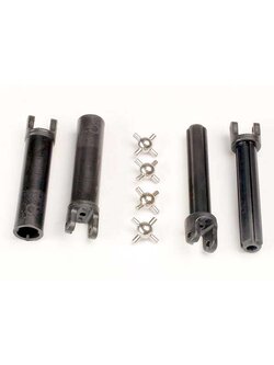 1951 Half shafts, long truck (external-splined (2) & internal-splined (2)/ metal U-joints (4)