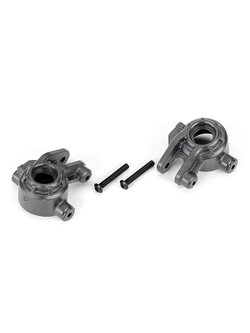 9037-GRAY Steering blocks, extreme heavy duty, gray (left & right)/ 3x20mm BCS (2) (for use with #9080 upgrade kit)