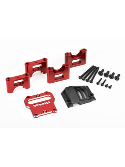 9584R Mount, center differential carrier, 6061-T6 aluminum (red-anodized)