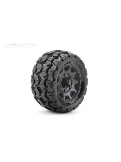 JK2701CB TOMAHAWK 1/10 ST 2.8 EX-TOMAHAWK/Claw Rim/Black/Medium Soft/Glued 12mm 1/2 offset Wide (for traxxas Stampede/Rustler 2wd&4wd front and rear) 1pair