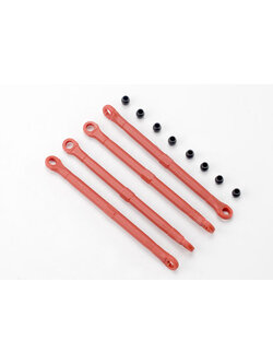 7138 Toe link, front & rear (molded composite) (red) (4)/ hollow balls (8)