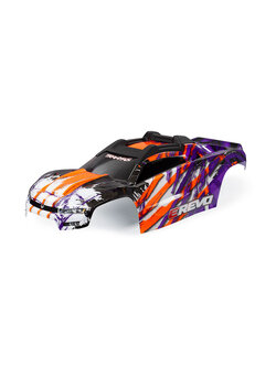 8611T Body, E-Revo, purple/ window, grille, lights decal sheet (assembled with front & rear body mounts and rear body support for clipless mounting)