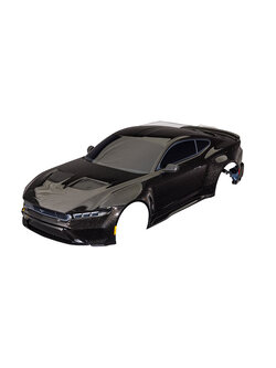 10511-BLK Body, Ford Mustang, complete (black) (painted, decals applied) (includes side mirrors, spoiler, grilles, vents, & clipless mounting)