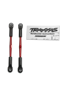 2336X Turnbuckles, aluminum (red-anodized), toe links, 61mm (2)(assembled with rod ends & hollow balls) (fits Stampede) (requires 5mm aluminum wrench #5477)