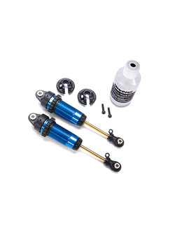 7462 Shocks, GTR xx-long blue-anodized, PTFE-coated bodies with TiN shafts (fully assembled, without springs) (2)