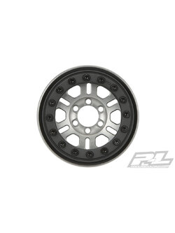 PRO-2764-00 Pro-Forge FaultLine 1.9" Aluminum/Black Bead-Loc 6 Lug Wheels for Rock Crawlers Front or Rear