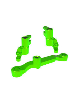 10743-GRN Steering bellcranks, draglink (green-anodized 6061-T6 aluminum)/ 3x13mm SS (with threadlock) (2)/ 3x12mm BCS (with threadlock) (2)/ 3x15mm BCS (with threadlock) (1)/ 5x8x2.5mm ball