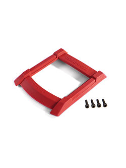 8917R Skid plate, roof (body) (red)/ 3x12mm CS (4)