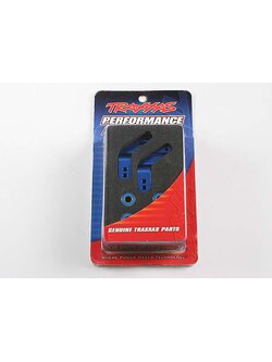 3652A Stub axle carriers, Rustler/Stampede/Bandit (2), 6061-T6 aluminum (blue-anodized)/ 5x11mm ball bearings (4)