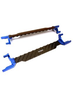 INT-C28456BLUE Alloy Machined Battery Hold-Down Plate for Traxxas X-Maxx 4X4