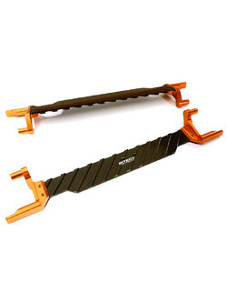 INT-C28456ORANGE Alloy Machined Battery Hold-Down Plate for Traxxas X-Maxx 4X4