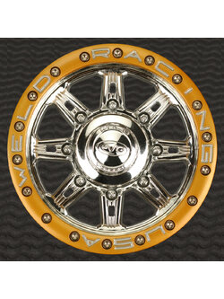 PRO-2683-01 Weld Cheyenne Beadlock-Gold 40Series Chrome Wheel Narrow Fits 23mm HD Hex (2-pack)