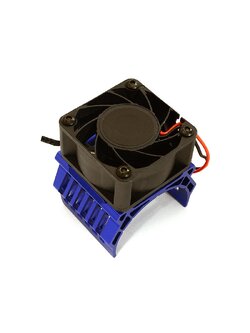 INT-C28604BLUE 42mm Motor Heatsink+40x40mm Cooling Fan 17k rpm for 1/10 Summit & E-Revo