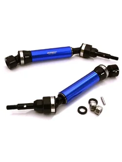 INT-T8559BLUE XHD Steel Front Universal Drive Shaft (2) for Traxxas 1/10 Slash & Stampede 4X4