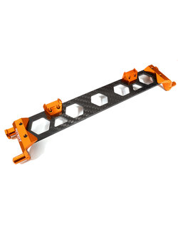INT-C29367ORANGE Machined Alloy & Composite Battery Hold-Down Plate for Traxxas 1/10 Maxx 4S