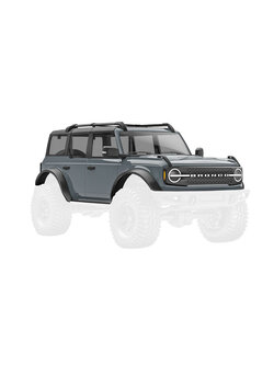 9723-DKGRY Body, Ford Bronco, complete, dark gray (includes grille, side mirrors, door handles, fender flares, windshield wipers, spare tire mount, & clipless mounting) (requires #9735 front & rear bumpers)