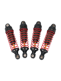 7665 Shocks, GTR hard-anodized, PTFE-coated aluminum bodies with TiN shafts (fully assembled w/ springs) (4)