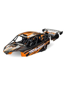 10911-ORNG Body, Funco® Pro Scale® Sand Car, orange (painted, decals applied) (assembled with front & rear body supports for clipless mounting, roll cage & interior)