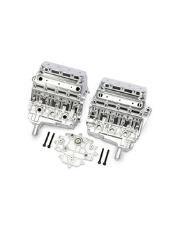 10981-SATIN Engine block, satin chrome/ 3x25mm CS (4) [สำหรับ 1/5 FUNCO]